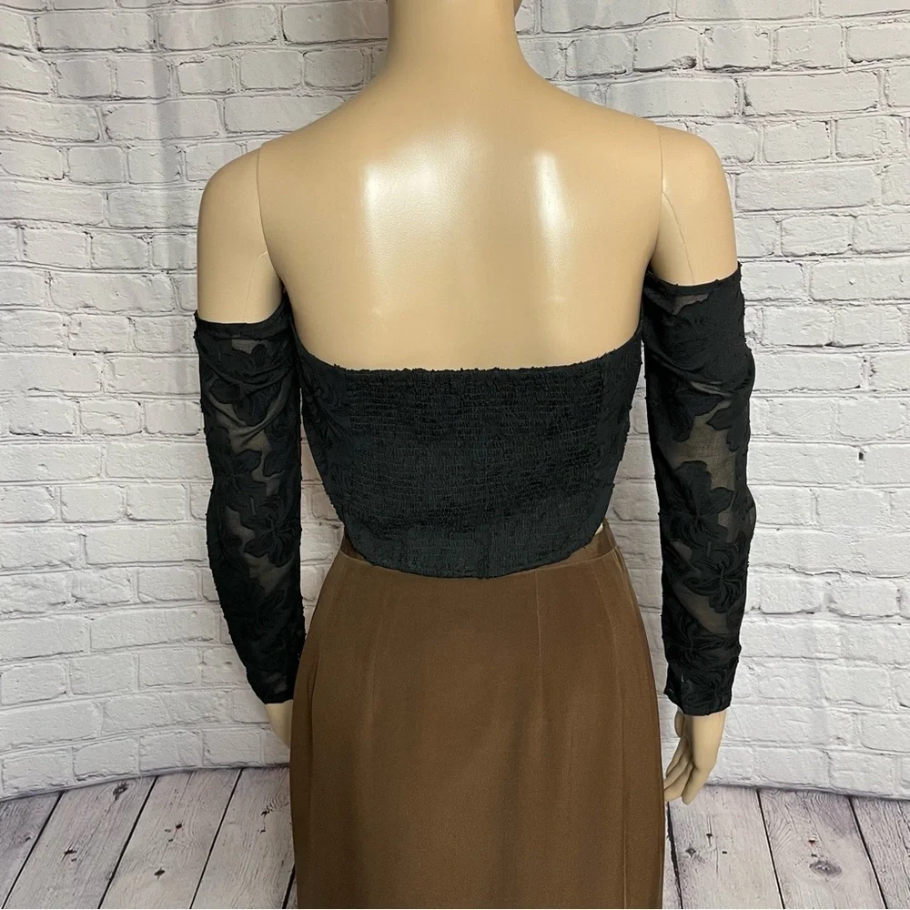 New Free People Black Bella Corset Top Size L